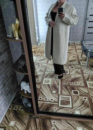 Пальто шерстяне молочне 4