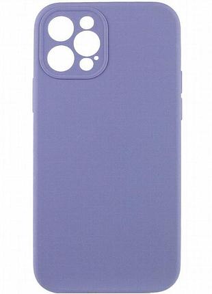 Чехол silk full camera protective (aa) no logo для apple iphone 12 pro max (6.7") серый / lavender gray