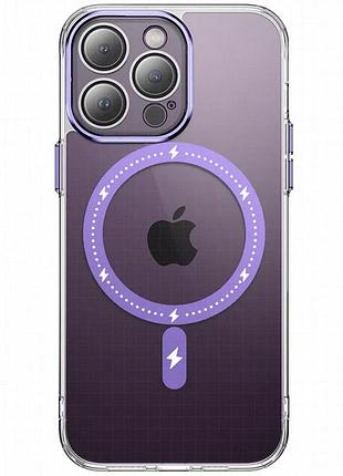 Чехол tpu+pc colorful with magnetic fit для apple iphone 12 pro (6.1") purple