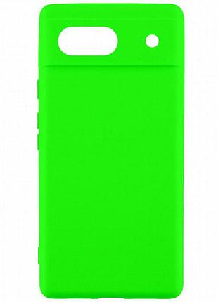 Чехол tpu getman liquid silk full camera для google pixel 6 салатовый / neon green