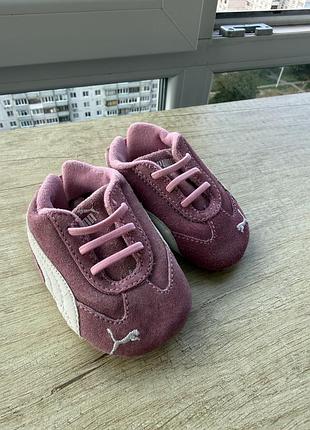 Кросівки для дівчаток puma рожеві, розмір 18, довжина устілки 12 см