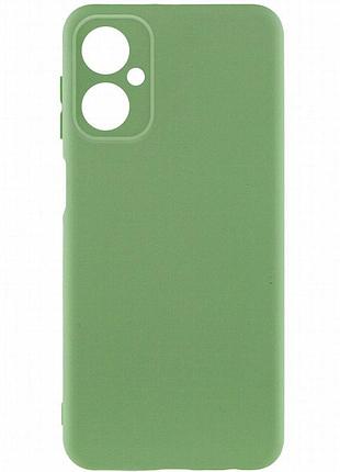 Чехол tpu getman liquid silk full camera для motorola moto g14 зеленый / pistachio