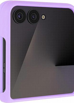 Чехол foldables silicone cover lakshmi (aaa) для motorola razr 50 ultra сиреневый / dasheen