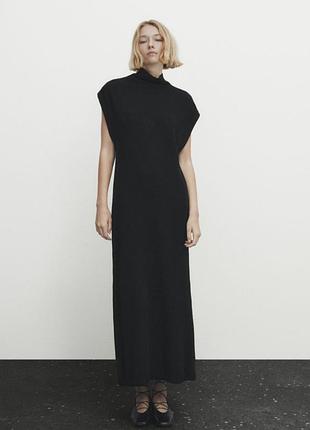 Стильна та локанічна сукня з вовною massimo dutti