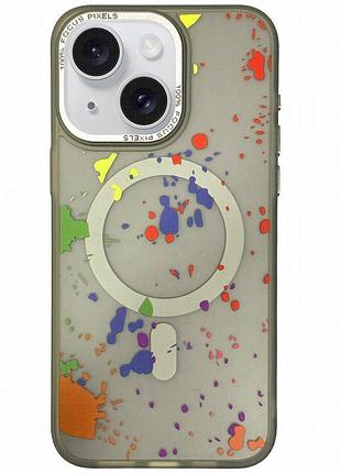 Чехол tpu+pc flush with magnetic fit для apple iphone 14 (6.1") titanium grey
