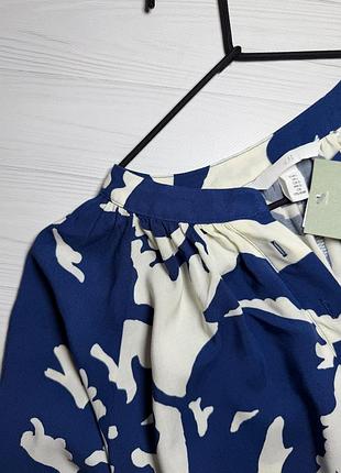 Блуза синьо біла h&m 6