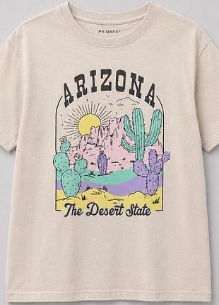 Дитяча футболка для дівчинки primark 146 10 11 років arizona бежева футболка