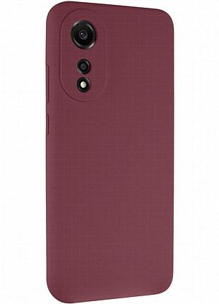 Чехол silicone cover lakshmi full camera (aaa) для oppo a78 4g бордовый / plum