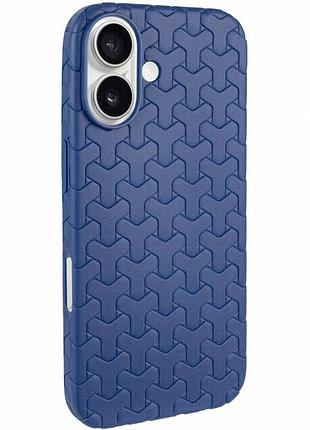 Чехол tpu weaving для apple iphone 16 (6.1") blue