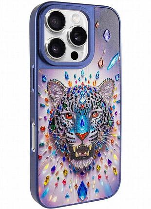 Чехол tpu+pc crystal hunt with magnetic fit для apple iphone 16 pro (6.3") blue