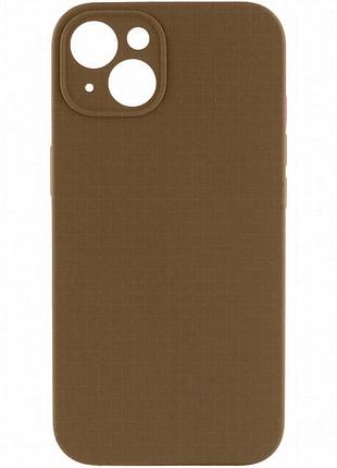 Чехол silk full camera protective (aa) no logo для apple iphone 15 (6.1") коричневый / brown