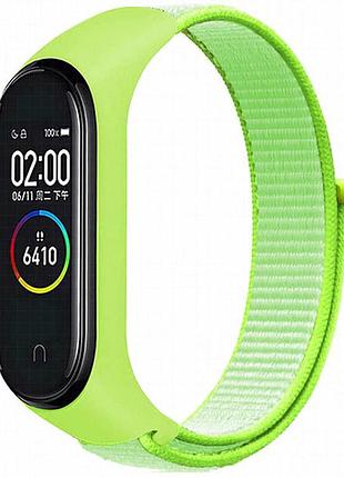 Ремешок nylon для xiaomi mi band 3/4/5/6/7 желтый