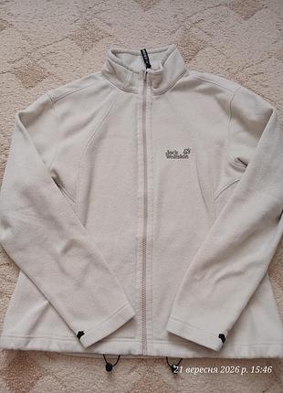 Светр жіночий jack wolfskin флісовий молочний