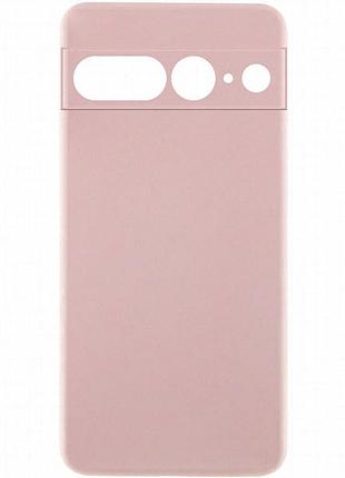 Чехол tpu getman liquid silk full camera для google pixel 7 pro розовый / pink sand