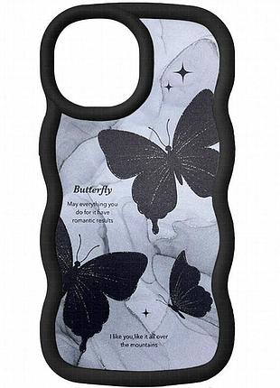 Чехол tpu cloudy pictures для apple iphone 11 pro max (6.5") butterflies