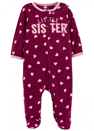 Carter's человечек флисовый для девочки little sister6м 9м