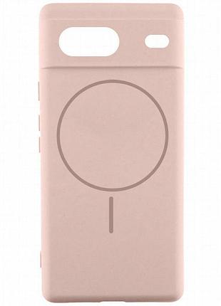 Чехол silicone cover lakshmi full camera (aa) with magnetic fit для google pixel 7 розовый / pink sand
