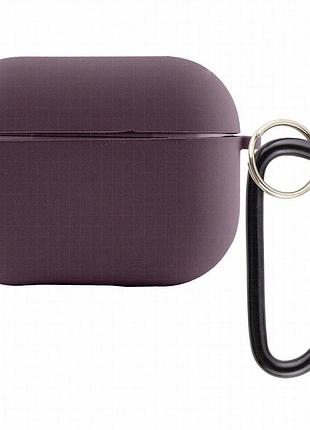 Силиконовый футляр с микрофиброй для наушников airpods pro 2 / pro фиолетовый / elderberry