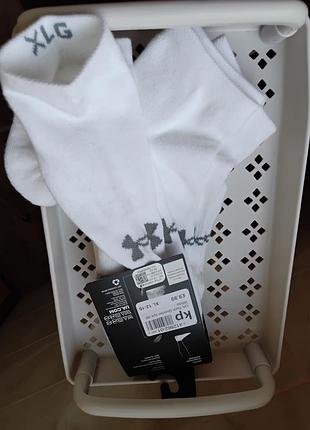 Шкарпетки чоловічі under armour білі, розмір xl (uk 12–15 / eu 47,5–50,5), 3 пари