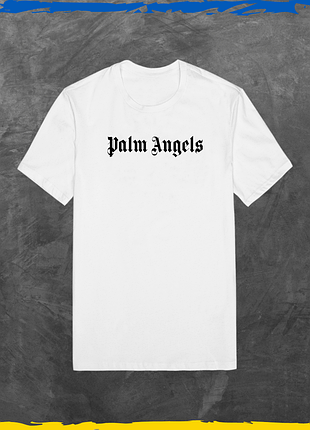 Футболка унісекс palm angels футболка з бавовни базова білий, 2xl