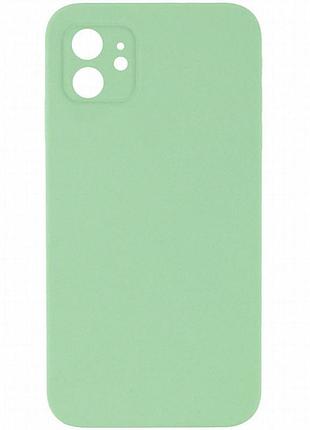 Чехол silk square full camera protective (aa) no logo для apple iphone 11 (6.1") мятный / mint