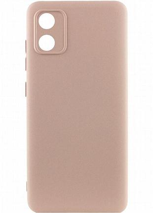 Чехол tpu getman liquid silk full camera для motorola moto e13 розовый / pink sand