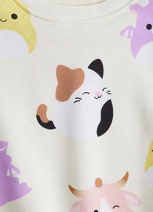 Світшот для дівчинки h&m з принтом squishmallows 2