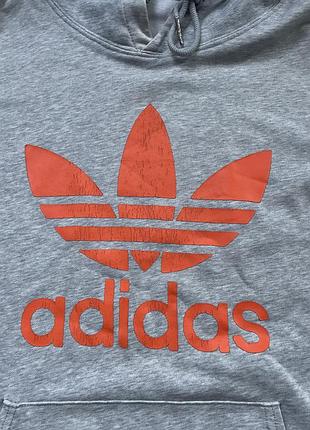 Hoodie adidas big logo orange 4