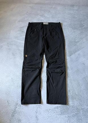 Спортивні штани жіночі fjallraven nilla trousers, софтшельні, чорні, розмір m-l