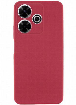 Чехол tpu getman liquid silk full camera для xiaomi redmi 13 4g / poco m6 4g бордовый / marsala