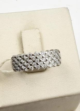 Кольцо серебряное кубическим цирконием 17 2,5 г 4