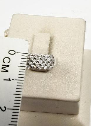 Кольцо серебряное кубическим цирконием 17 2,5 г 5