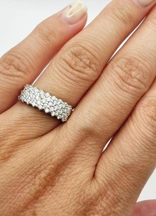 Кольцо серебряное кубическим цирконием 17 2,5 г 6