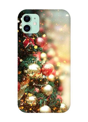 Чохол на apple iphone 11 (6,1) різдвяна ялинка (новорічний принт 161)