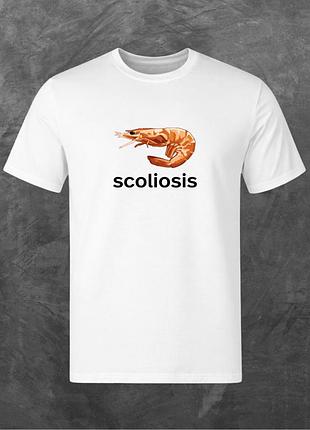 Футболка унісекс з принтом scoliosis базова біла m