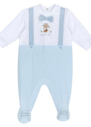 Костюм для хлопчика chicco, біло-блакитний, 0-3 міс