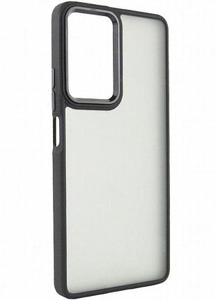 Чехол tpu+pc lyon frosted для xiaomi redmi note 10 pro / 10 pro max black