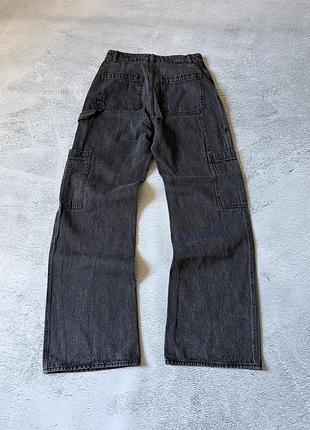 Джинси h&m work pants карго, сірі, розмір s-m