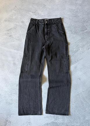 Джинси h&m work pants карго, сірі, розмір s-m 5