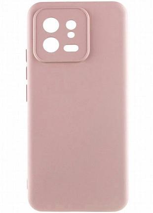 Чехол tpu getman liquid silk full camera для xiaomi 13 розовый / pink sand