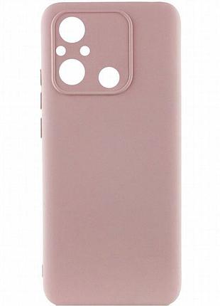 Чехол tpu getman liquid silk full camera для xiaomi redmi 12c розовый / pink sand