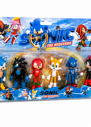 Колекційні фігурки сонік та його друзі, набір із 6 персонажів sonic, фігурки для сюжетної гри