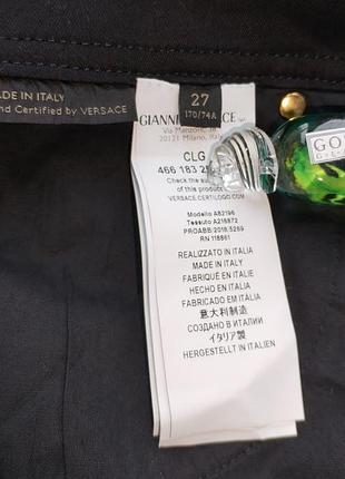 Джинси жіночі versace чорні з головою медузи, перша лінія, оригінал 10