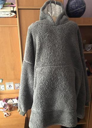 Меховушка, плюшева туника, кофта, худи, 2xl-4xl.