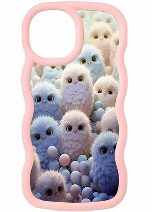 Чехол tpu cloudy pictures для apple iphone 12 pro max / 13 pro max (6.7") owls
