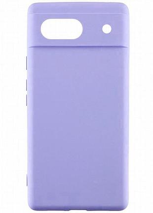 Чехол tpu getman liquid silk full camera для google pixel 6 сиреневый / light purple