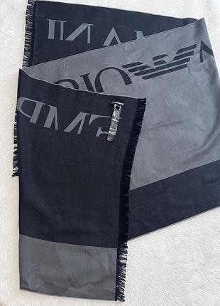 Шарф emporio armani (двосторонній) оригінальний палантин