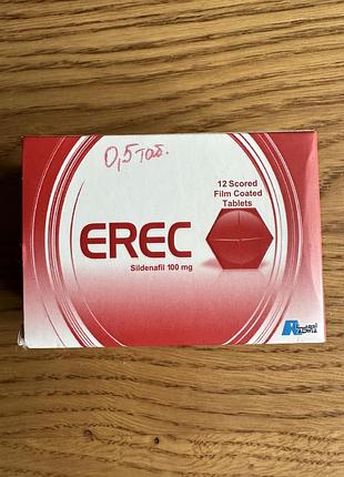 Біологічно активні речовини erec sildenafil 100 mg 12 таблеток