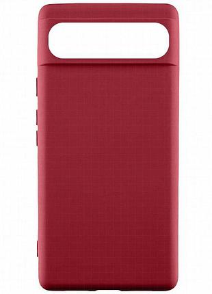 Чехол tpu getman liquid silk для google pixel 6 pro бордовый / marsala