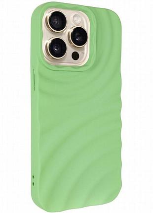 Чехол tpu monowave для apple iphone 15 pro max (6.7") light green